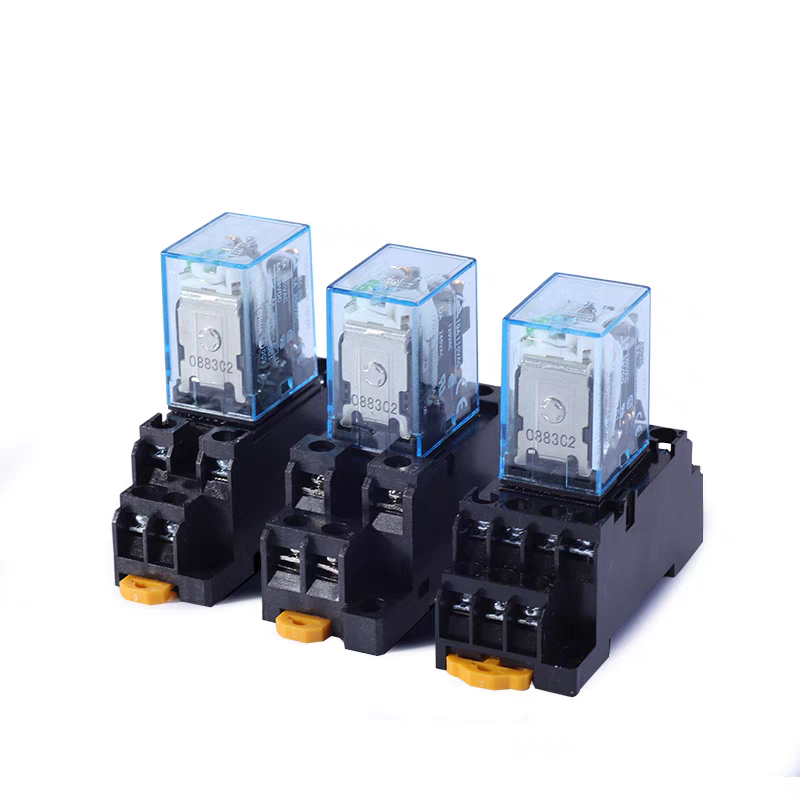 Rơ Le Trung Gian Relay Kiếng 8 Chân Dẹt Nhỏ My2n J 12v 24v 220v