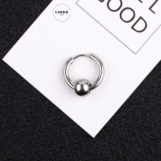 C0119 Bông tai Unisex LINDO (1 Chiếc) Bông Tai TiTan Không Đen, Không Gỉ Phong Cách Hàn Quốc Thích Hợp Đeo Nhiều Dịp