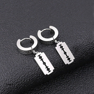 Bông tai Lưỡi Lam Unisex LINDO (1 Chiếc) Bông Tai TiTan Không Đen, Không Gỉ Phong Cách Hàn Quốc