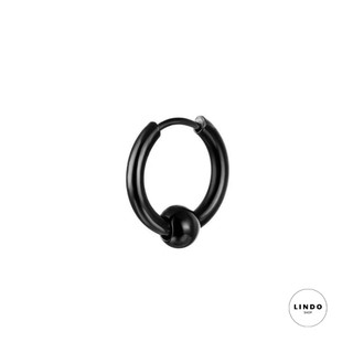 C0119 Bông tai Unisex LINDO (1 Chiếc) Bông Tai TiTan Không Đen, Không Gỉ Phong Cách Hàn Quốc Thích Hợp Đeo Nhiều Dịp
