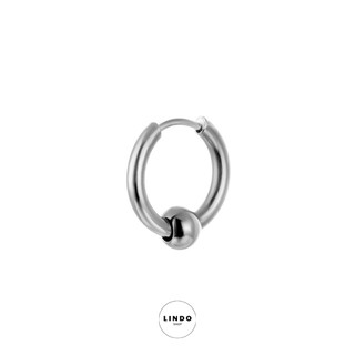 C0119 Bông tai Unisex LINDO (1 Chiếc) Bông Tai TiTan Không Đen, Không Gỉ Phong Cách Hàn Quốc Thích Hợp Đeo Nhiều Dịp