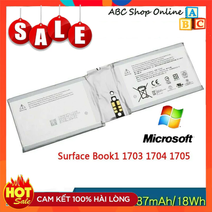 💖 PIN ZIN 💖 Pin Laptop SURFACE BOOK 1 1703 1704 1705 18WHR G3HTA020H DAK822470K Pin Dưới Màn hình