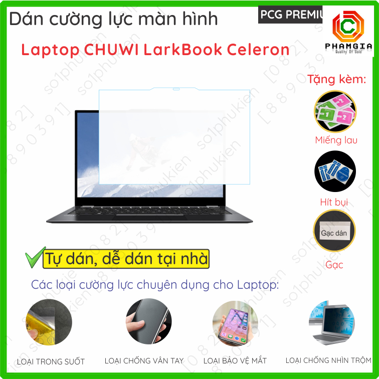 Dán màn hình cường lực Laptop CHUWI LarkBook Celeron 13.3