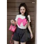 Áo croptop chất cotton khô 3158 dáng rộng - Croptop đắp jean