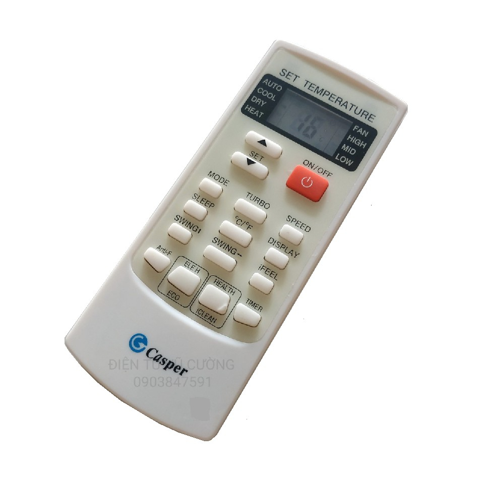 Điều khiển điều hòa Casper Remote máy lạnh CASPER YKRH/102E Điều