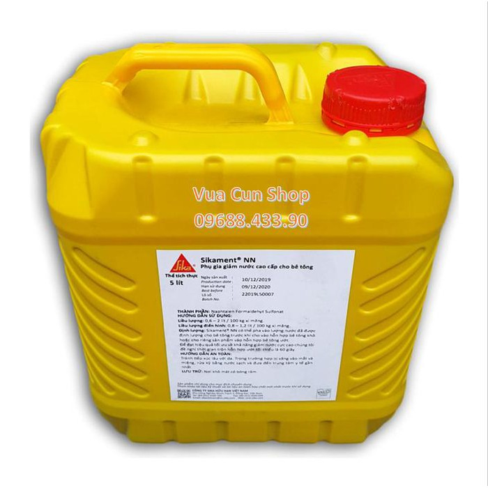 Phụ gia siêu hóa dẻo và giảm nước bê tông - Sika Ment NN (5L)