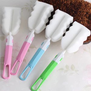 Dụng cụ cọ rửa cốc chén bình sữa bằng bọt biển nhiều màu sắc có thể tháo rời SUNNY DAY