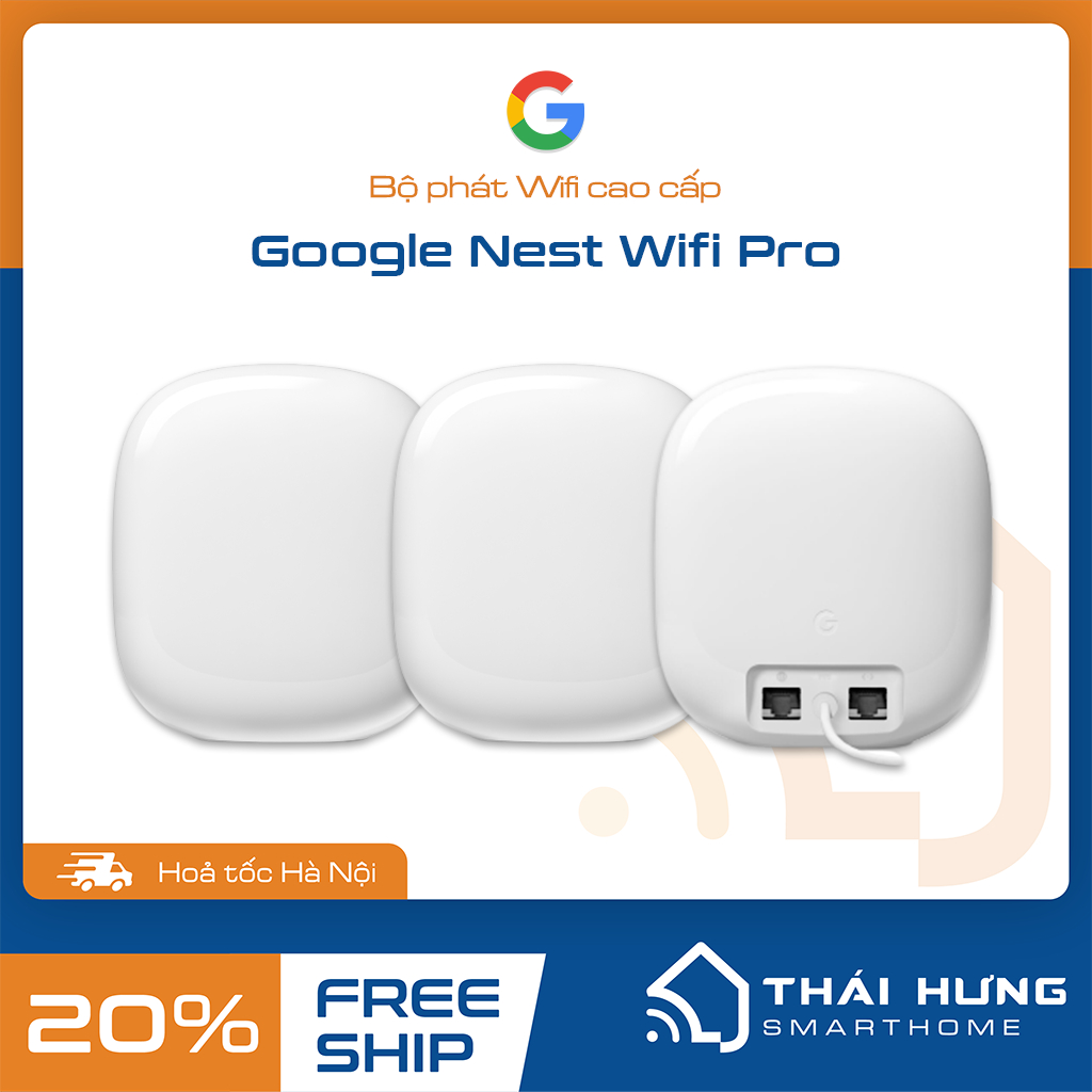 Google Nest Wifi Pro Bộ phát cao cấp nhất hỗ trợ Matter, chuẩn Wifi 6 ...