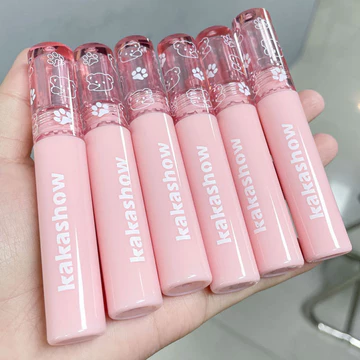 Son tint bóng lì Kakashow cho môi gợi cảm thiết kế vỏ son hình gấu dễ thương, Son bóng nội địa Trung gấu dưỡng môi