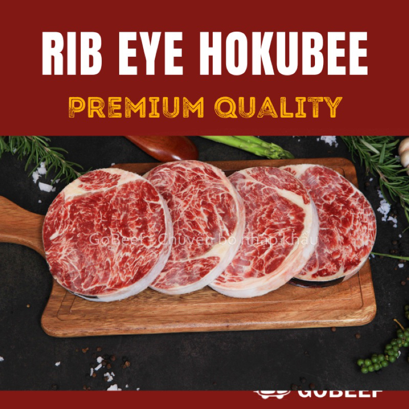 Bò tan chảy Rib Eye Hokubee| Wagyu Úc | Miếng 250gam | Giao hoả tốc HCM ...