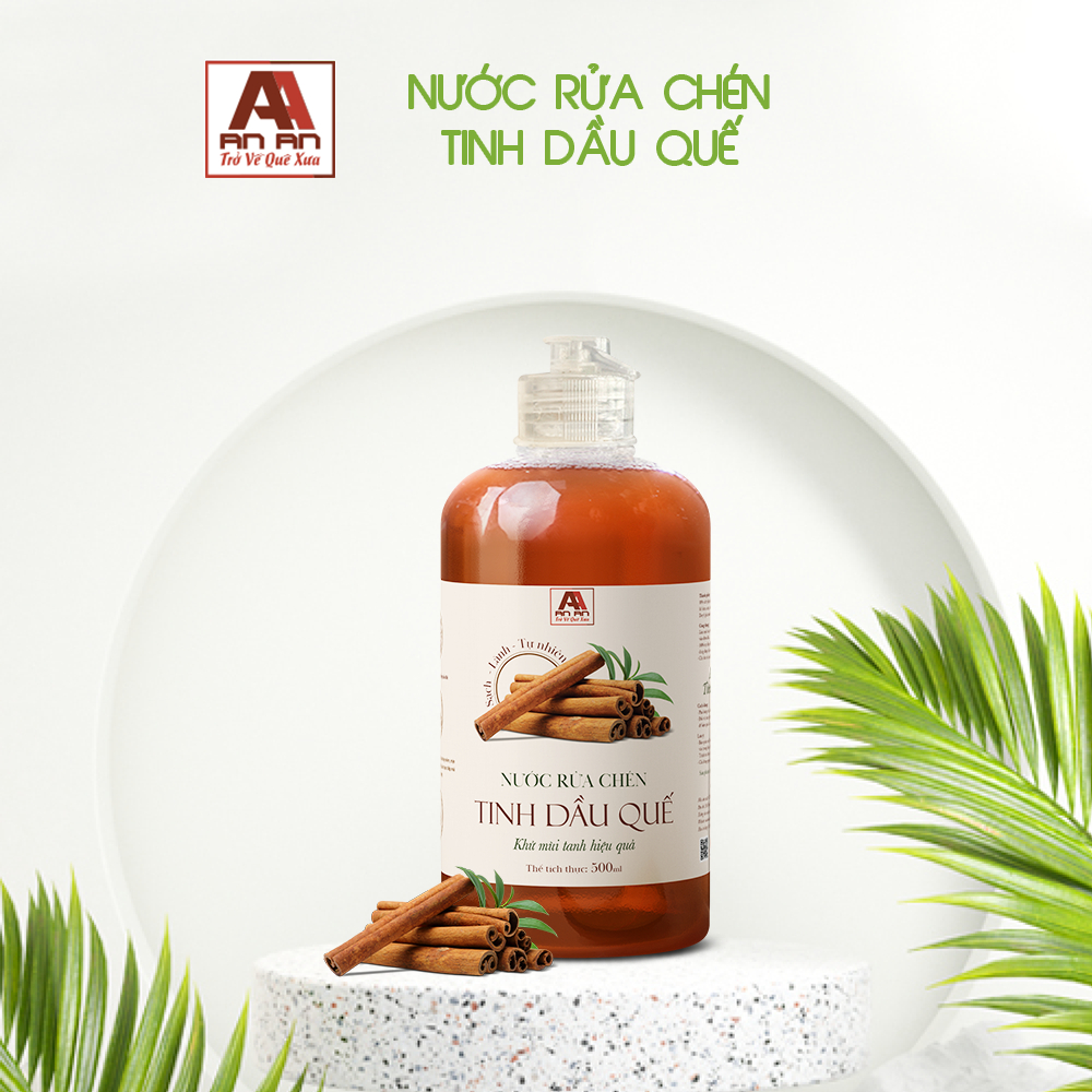 Ảnh Nước rửa chén Tinh dầu Quế An An - Khử sạch mùi tanh, đánh bay dầu mỡ, diệt khuẩn an toàn 3