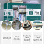 Tủ đựng quần áo khung thép cỡ đại chốt kim loại lớn, chịu lực cao bảo hành 12 tháng - Tổng kho tủ vải tủ thép — ảnh 6