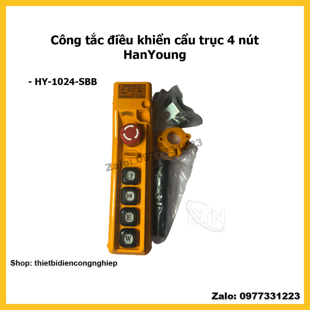 HanYoung Tay cẩu Công tắc điều khiển cần trục 4 nút có dừng khẩn HY ...