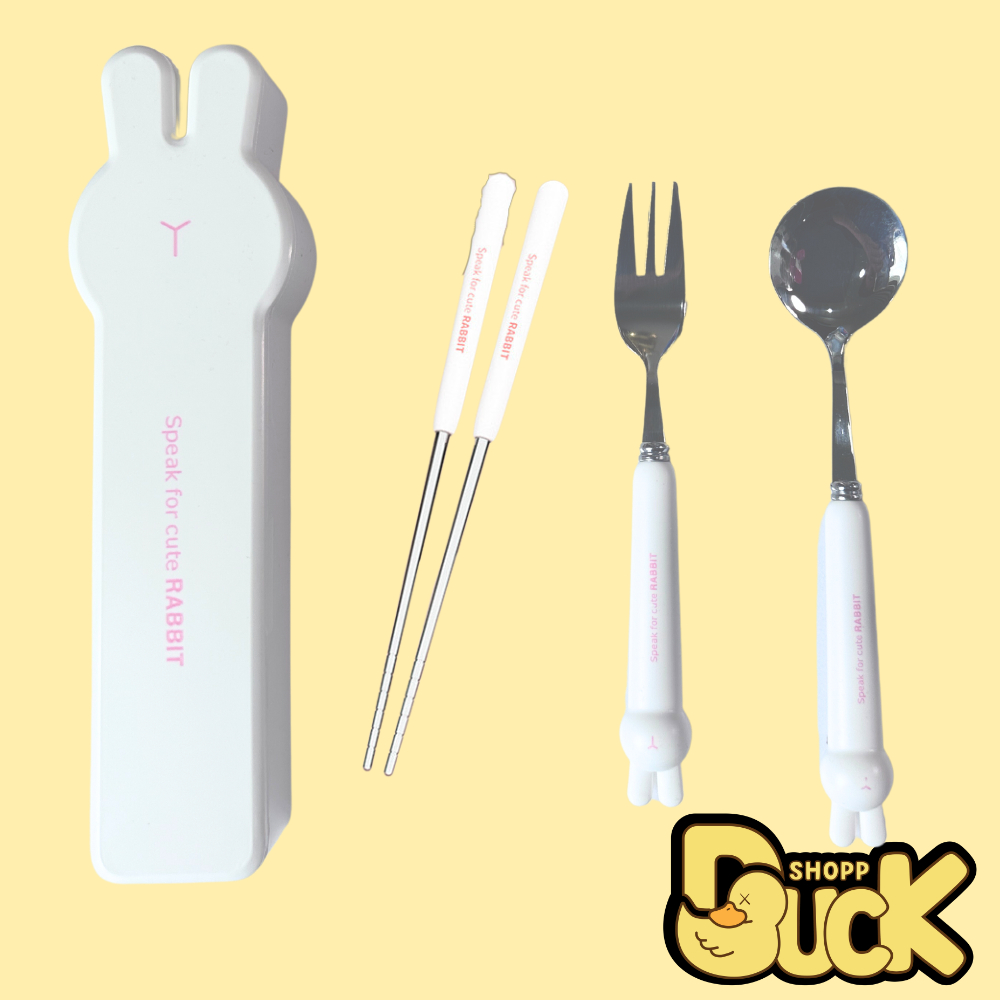 Hộp đũa thìa mini, bộ set đựng đũa muỗng cá nhân cute có nắp đậy văn ...