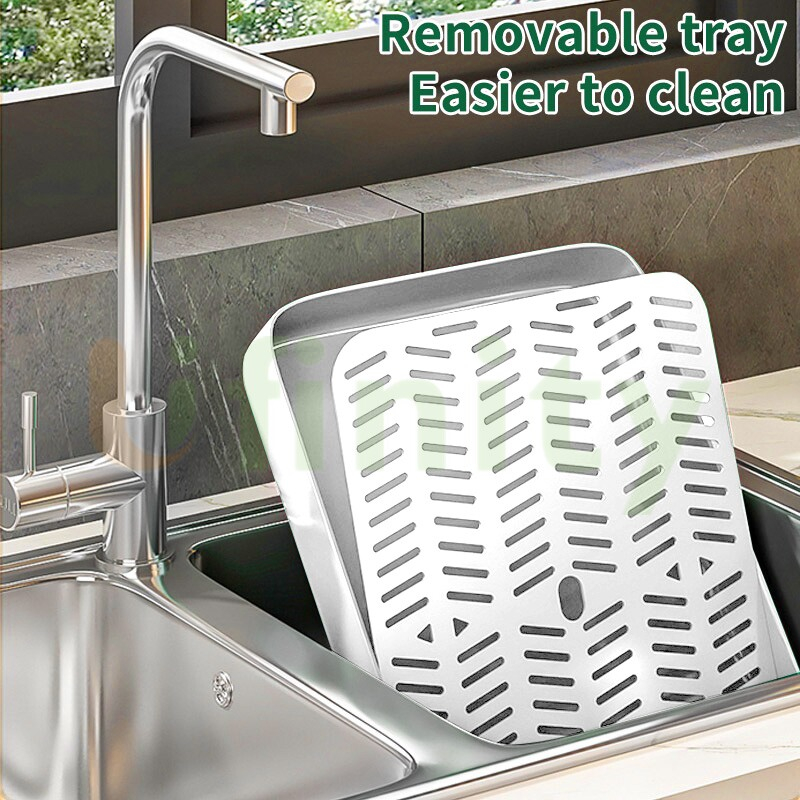 Lifinity Khay Úp Cốc 2 tầng Đa Năng-Kệ Đựng Gia Vị Đa Năng Có Khay Ráo Nước, Khung Thép Cao Cấp Chống Gỉ