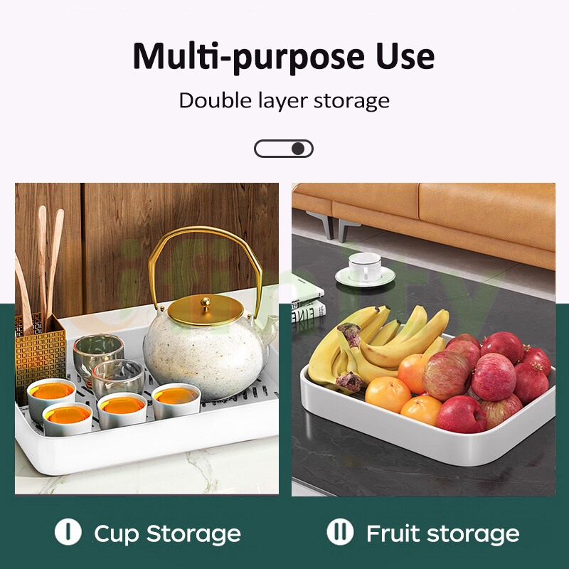 Lifinity Khay Úp Cốc 2 tầng Đa Năng-Kệ Đựng Gia Vị Đa Năng Có Khay Ráo Nước, Khung Thép Cao Cấp Chống Gỉ