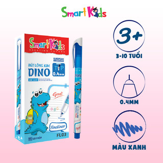 Bút lông kim Smartkids Dino FL03 (0.4mm) mực tím, mực xanh dành cho bé tiểu học (1 cây)
