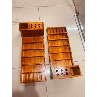 KHAY ĐỰNG TÔNG ĐƠ 5 NGĂN ĐỰNG GỖ THỊT MÀU VÀNG DÀI 58CM RỘNG 25CM CAO 16CM