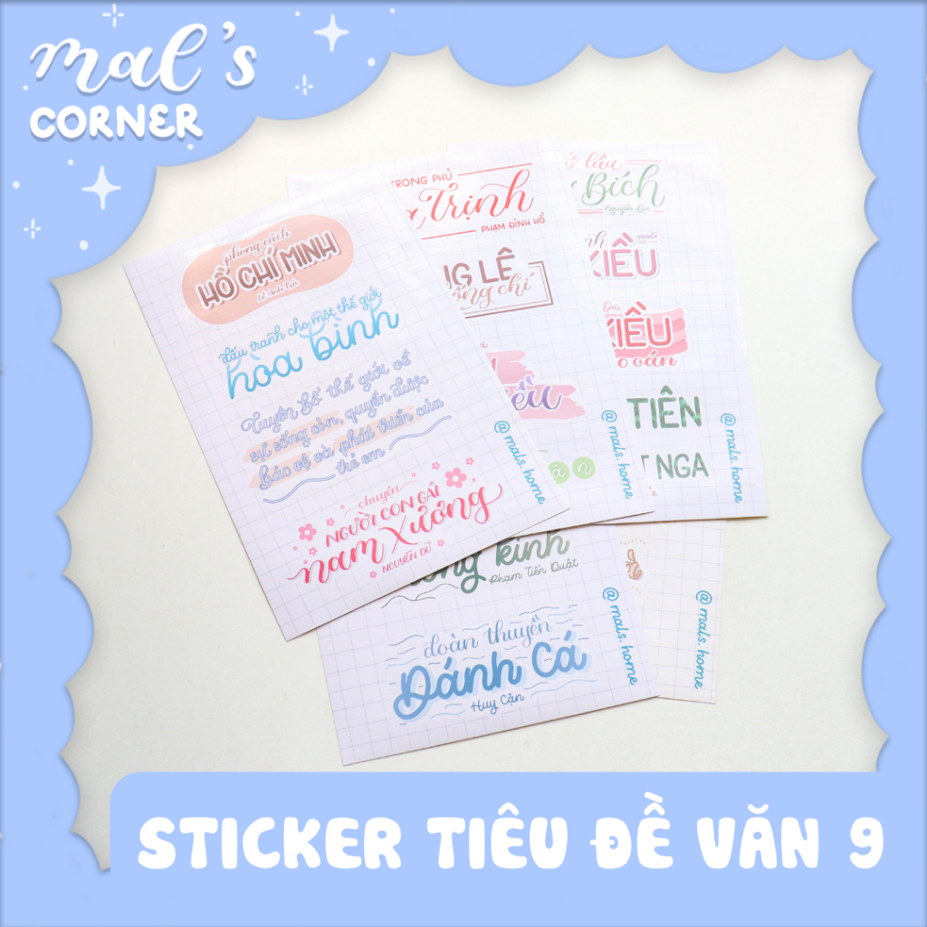 [LỚP 9] Bộ Sticker Tổng hợp Tiêu đề Ngữ Văn Lớp 9 (Cập nhật 2023 ...