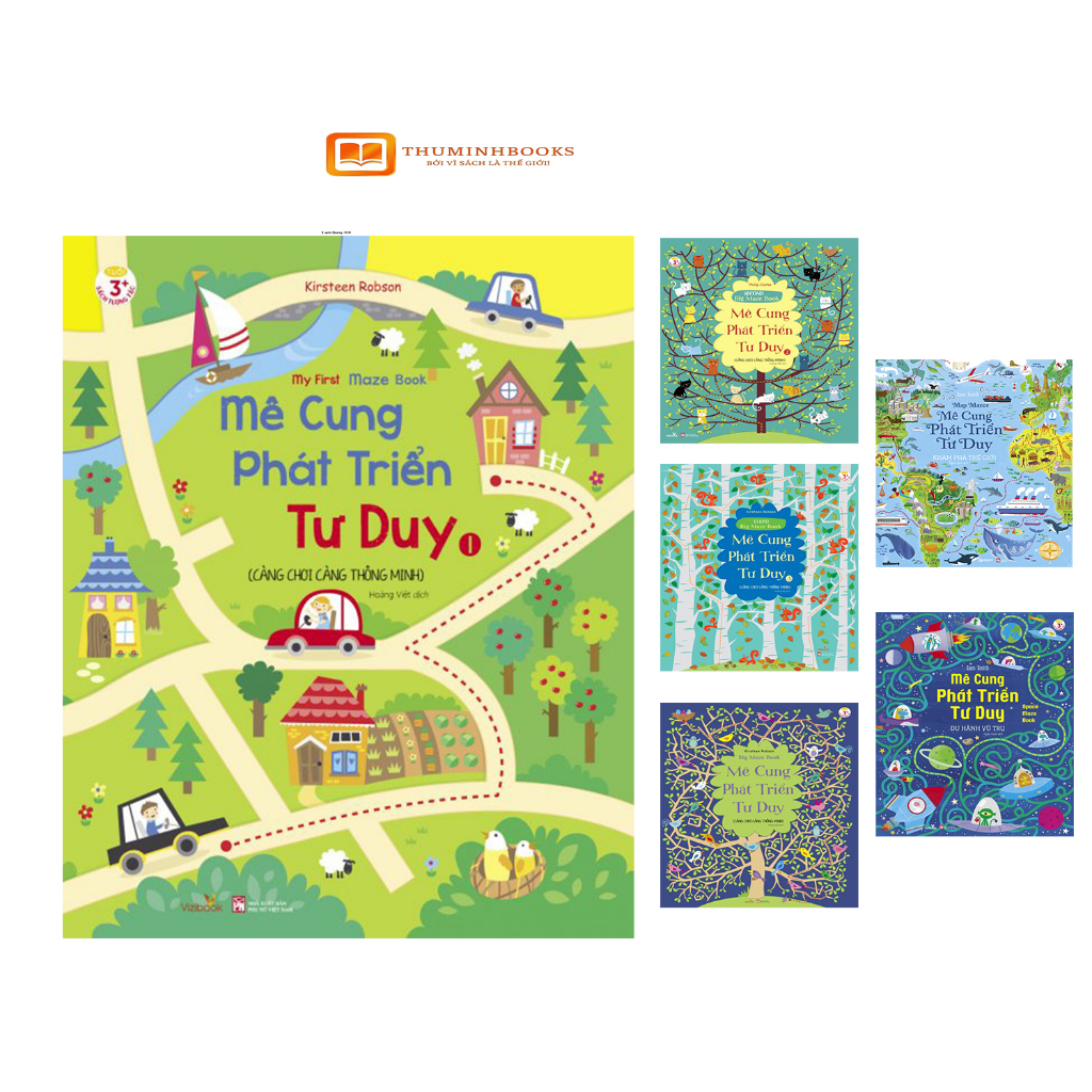 Ảnh Sách - Combo Mê cung phát triển tư duy tập 1,2,3,4, du hành vũ trụ, khám phá thế giới - Vizibook 1
