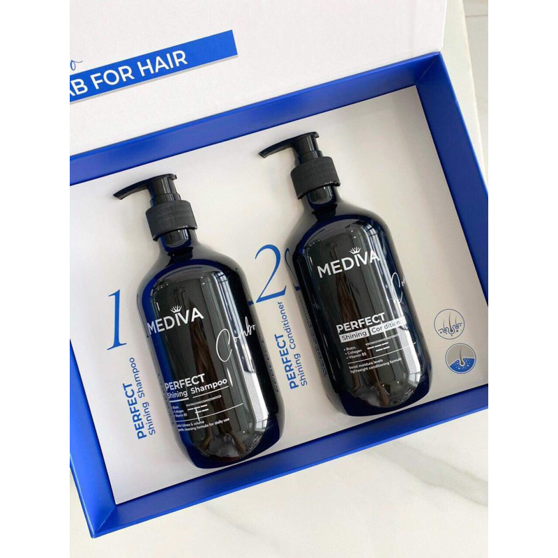 Bộ Dầu Gội Xả Mediva Ngăn Ngừa Rụng Tóc, Kích Thích Mọc Tóc, Nuôi Dưỡng Tóc Từ Sâu Bên Trong chính hãng