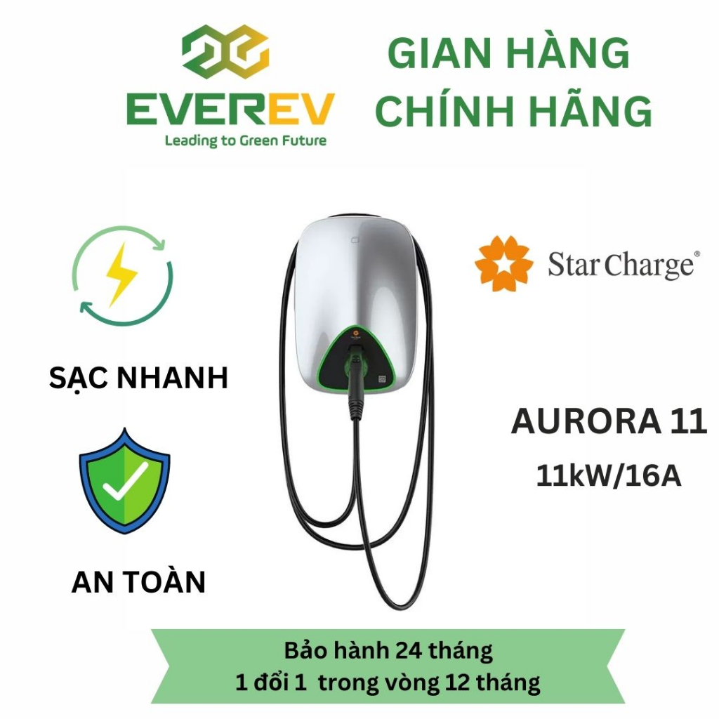 AURORA 11 kW 16A Star Charge - Bộ sạc điện đẳng cấp cho xe Vinfast, ô ...