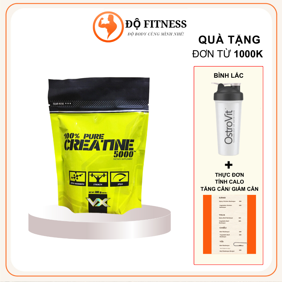 Creatine 5000 Vitaxtrong Monohydrate Pure 300g 60 Lần Dùng Tăng Sức ...