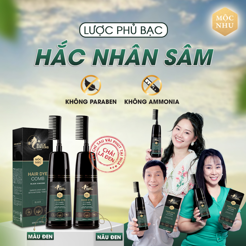 Ảnh Dầu Gội Phủ Bạc Hắc Sâm Mộc Nhu 225g Giúp Ngăn Chặn Tóc Bạc Sớm 2