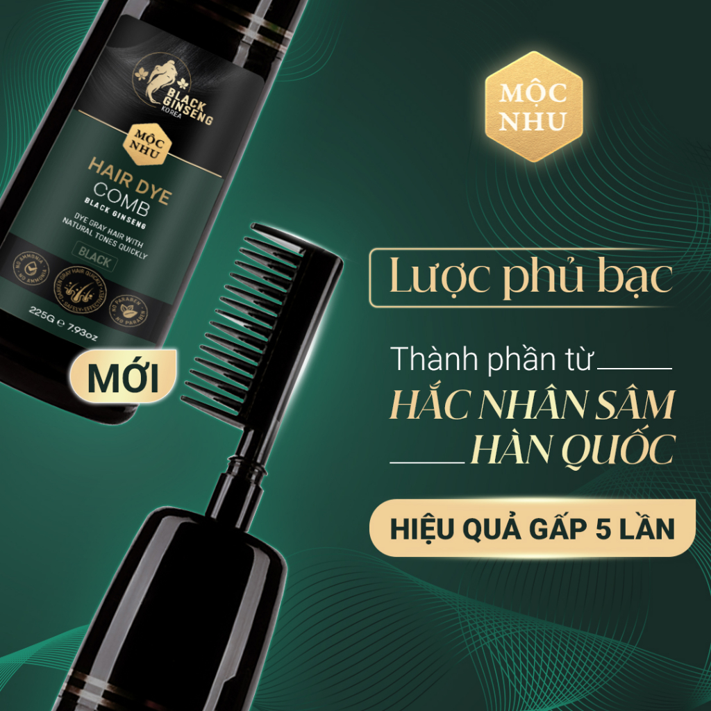 Ảnh Dầu Gội Phủ Bạc Hắc Sâm Mộc Nhu 225g Giúp Ngăn Chặn Tóc Bạc Sớm 3