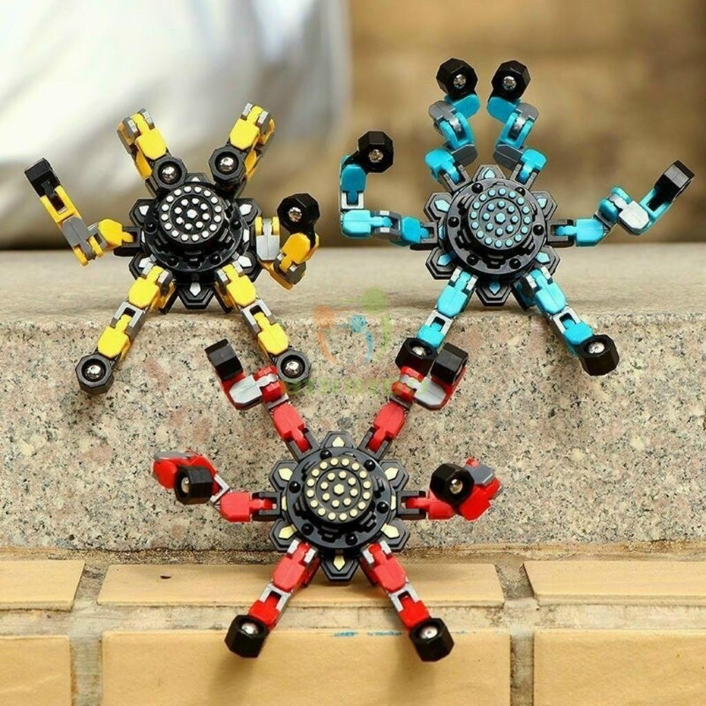 Con quay Spinner Robot Biến Hình Thông Minh cho bé phát triển tư duy - Binbibo