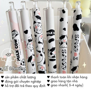Bút Bi Nước Bấm Đen Cute Gel Nhiều Màu Hoạt Hình Timo VPB16