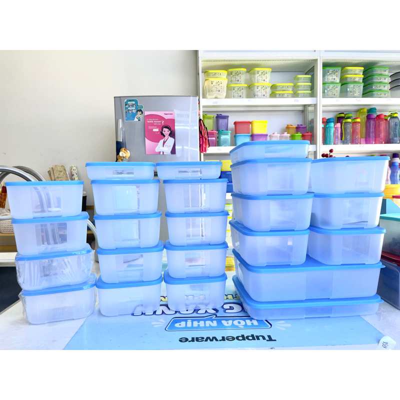 Hộp đông tupperware lẻ các size 300ml,650ml dẹp,650ml cao,1L,1.5L ,2.3L ...