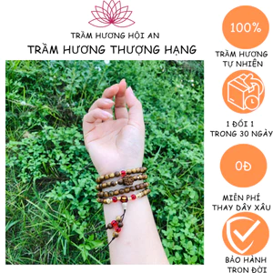 Vòng tay trầm hương bằng trầm tốc mix Omani charm hổn hợp-thanh lịch-sang trọng và đẹp-Trầm hương Hôi an