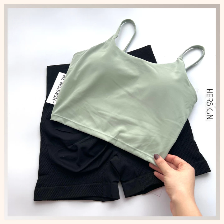 Đồ tập gym nữ Set đồ tập yoga nữ Áo croptop hai dây Quần đùi HERSIGN-SMIX11N12 BST HERSIGN Bare Form