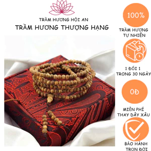 Vòng tay bằng trâm hương tốc Lào 4ly 216 hạt-giành cho nữ-quấn 5 vòng-An yên may mắn bình an-Trầm hương Hội an