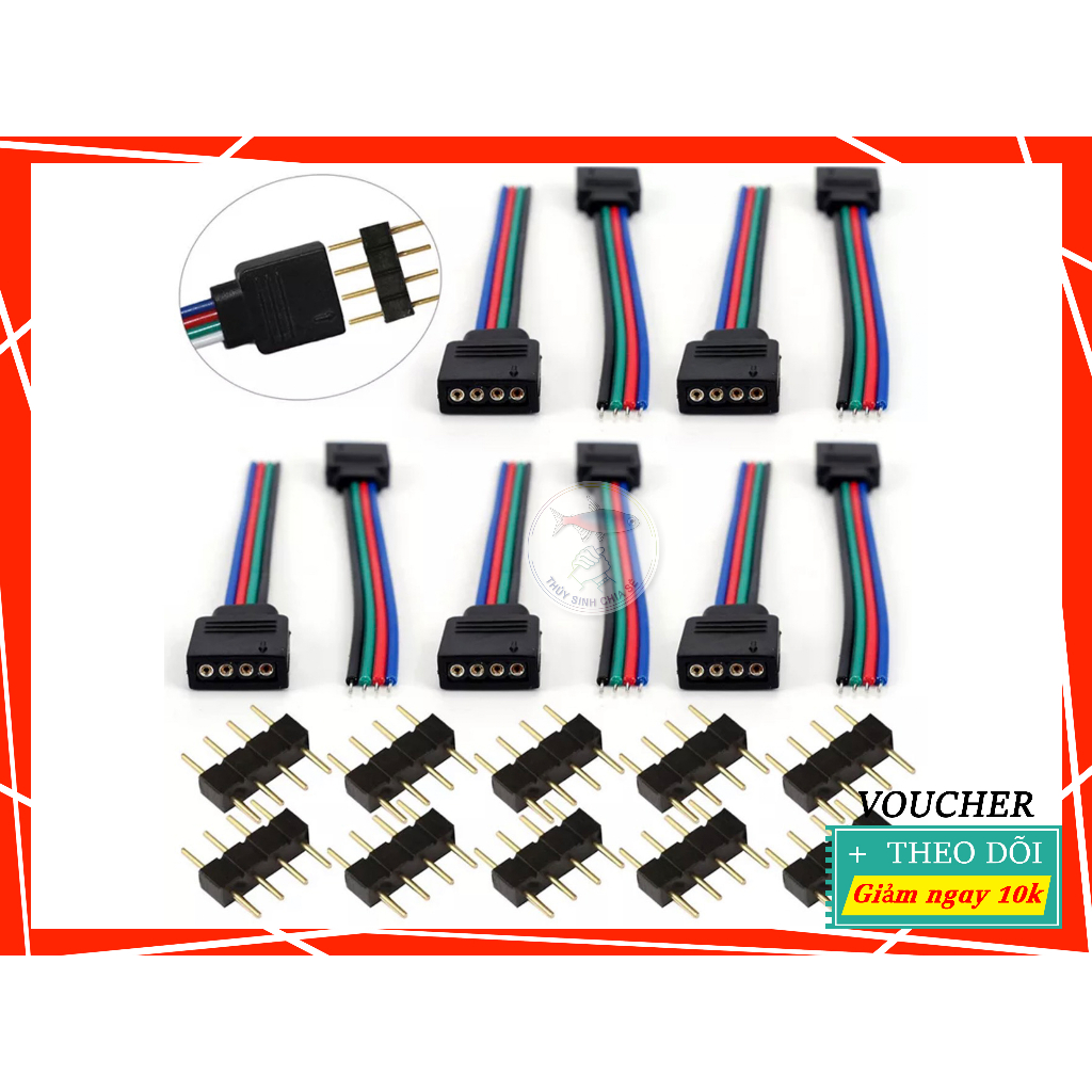 Dây nối led RGB 4Pin dài 10cm dây đực, dây cái | Shopee Việt Nam