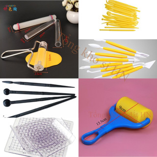 Bộ 8/14 dụng cụ nặn tạo hình đất bằng nhựa siêu bền và tiện lợi