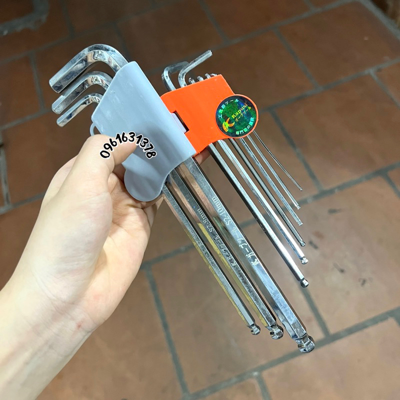 Bộ Lục Giác Đầu Bi Hãng Kapusi Nhật Bản 9 cây