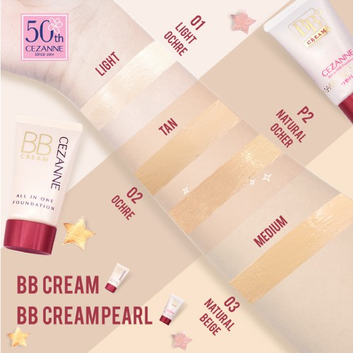 Kem nền che khuyết điểm Cezanne BB Cream ngọc trai Nhật Bản SPF 23 PA++ 32g