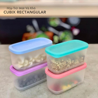 Bộ hộp bảo quản thực phẩm Cubix Mini Rectangular 250ml (4), nhựa nguyên sinh, an toàn tiếp xúc với thực phẩm