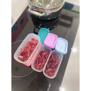 Bộ hộp bảo quản thực phẩm Cubix Mini Rectangular 250ml (4), nhựa nguyên sinh, an toàn tiếp xúc với thực phẩm