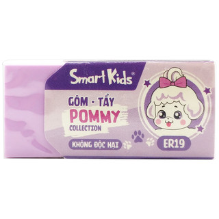 Gôm Smartkids ER19 Pommy Collection  (1 cái) dành cho học sinh, sinh viên, dễ dàng tẩy sạch chì, an toàn, không độc hại