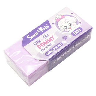Gôm Smartkids ER19 Pommy Collection  (1 cái) dành cho học sinh, sinh viên, dễ dàng tẩy sạch chì, an toàn, không độc hại