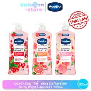 Sữa Dưỡng Thể Trắng Da Vaseline Healthy Bright Superfood Freshlock 500ml