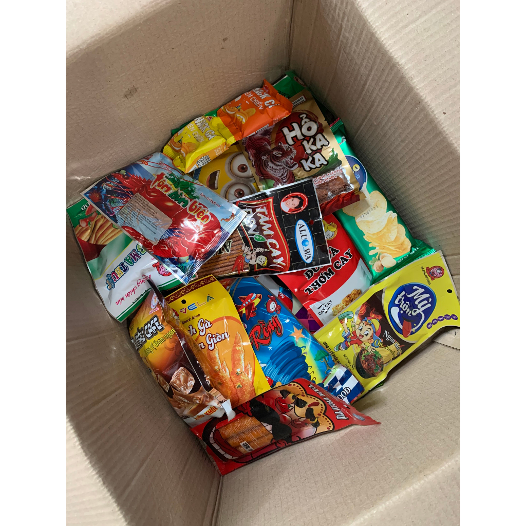Combo 20 Gói Snack Ăn Vặt Mix Ngẫu Nhiên - Đồ Ăn Vặt Cổng Trường Hot