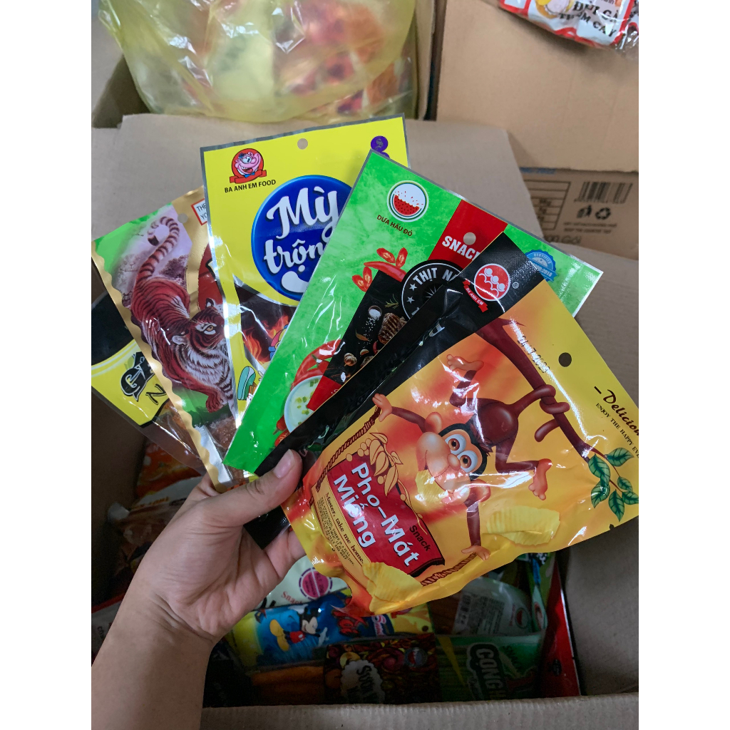 Combo 20 Gói Snack Ăn Vặt Mix Ngẫu Nhiên - Đồ Ăn Vặt Cổng Trường Hot