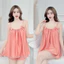 Bộ đồ ngủ nữ 2 dây quần đùi mặc nhà lụa mềm mát dễ thương freesize dưới 54kg- cn123_Sale