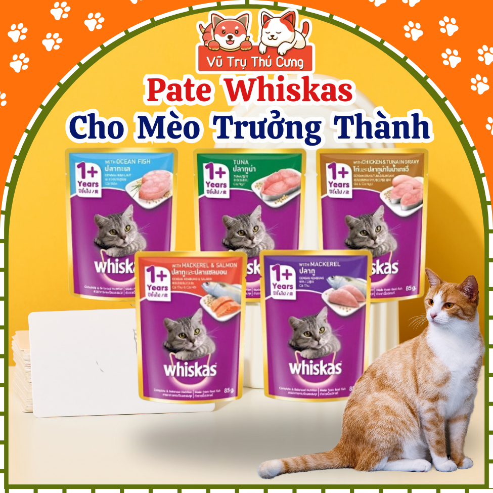 Pate Whiskas Dành Cho Mèo Trưởng Thành 80g