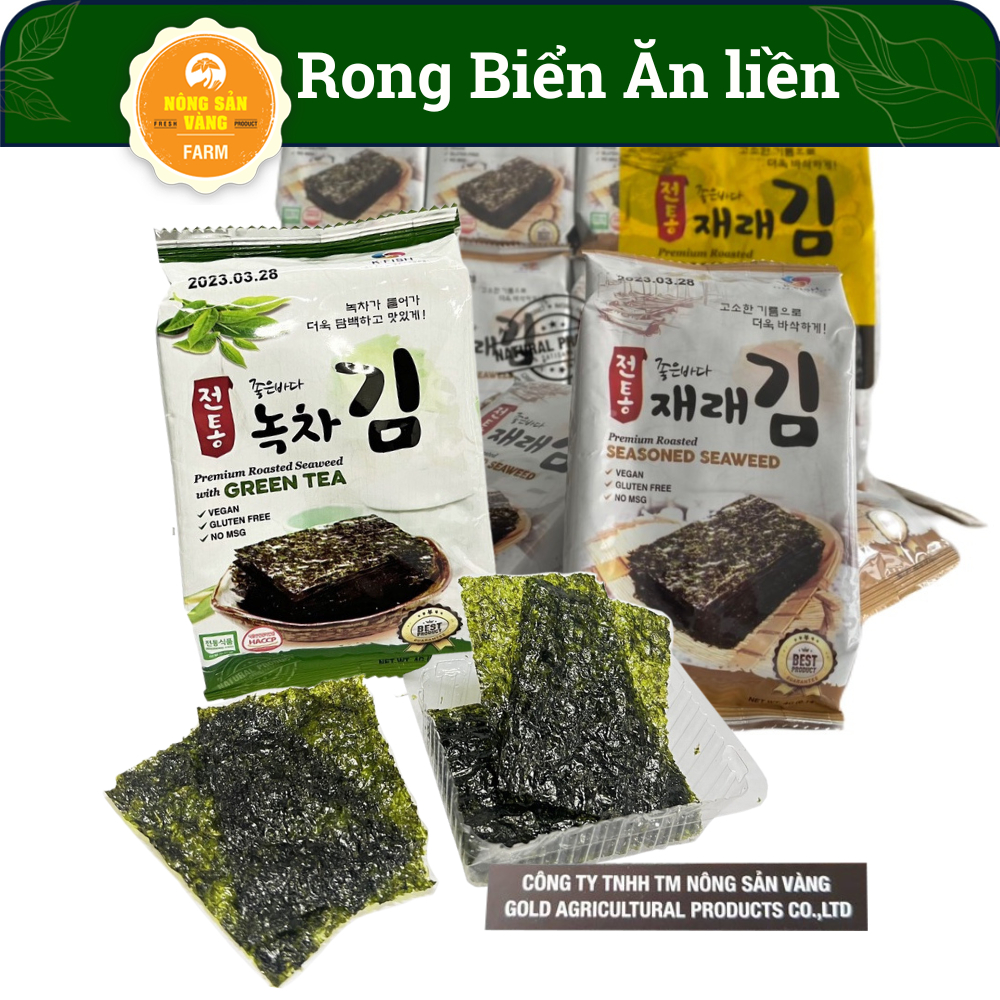 16 Gói Snack Rong Biển Ăn Liền , K Fish Vị Trà Xanh, Vị Nướng Nhập Khẩu ...