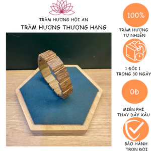 Vòng tay/lắc tay trầm hương tốc Quảng Bình, nhiều miếng xâu lại, Bình an may mắn và tài lộc.
